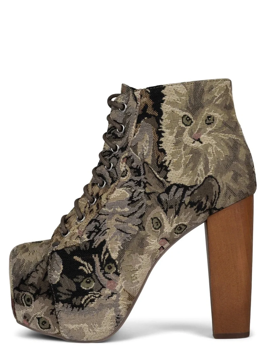 Jeffrey Campbell - RARE Lita-Fab Platform Ankle Boot - Cat Tapestry - Women’s 10